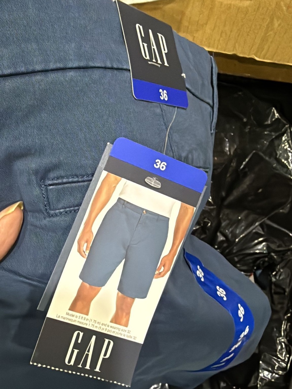 GAP Men’s Flat Front Shorts in Slate Blue